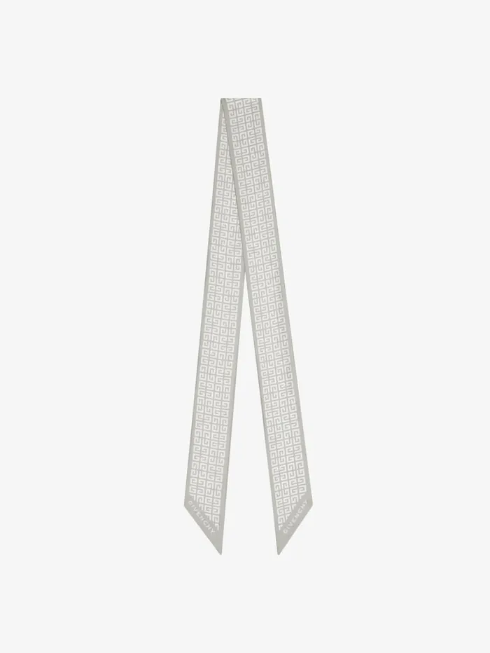 Givenchy 4G Bandeau In Silk Light Grey Women Scarves