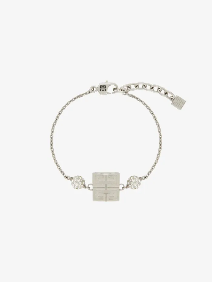 Givenchy 4G Bracelet In Metal With Crystals Silvery Women Jewelry