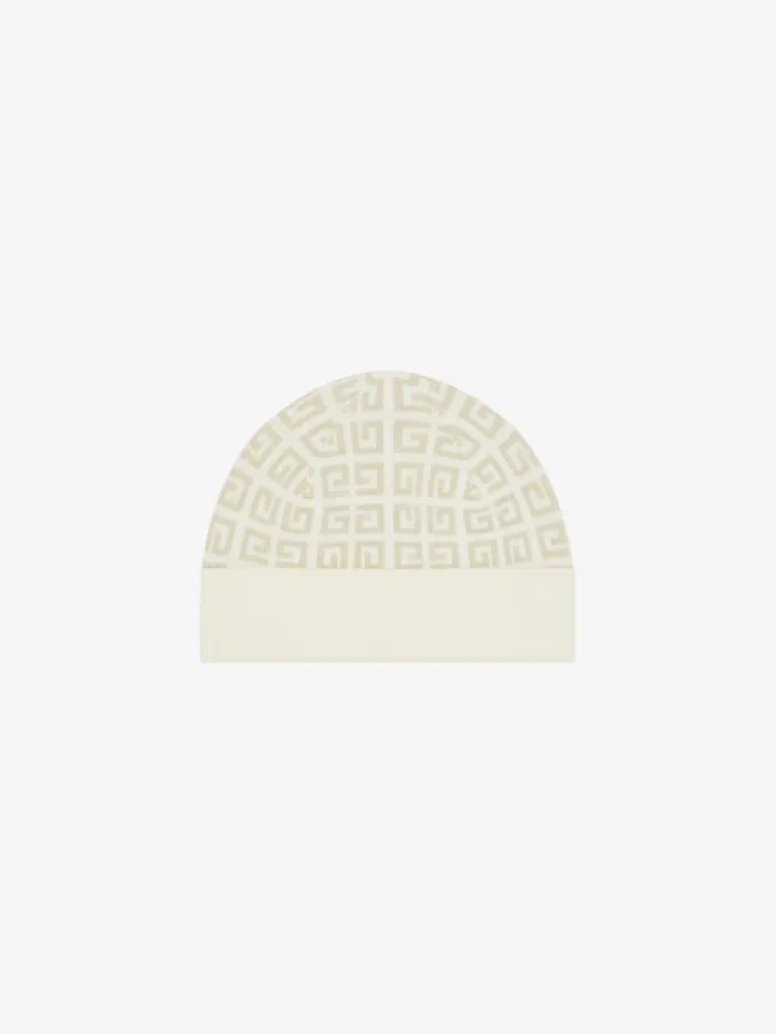 Givenchy 4G Double Sided Beanie In Wool And Cashmere Whiteecru Women Beanies and Caps Givenchy 4G Double Sided Beanie In Wool And Cashmere Whiteecru Women Beanies and Caps