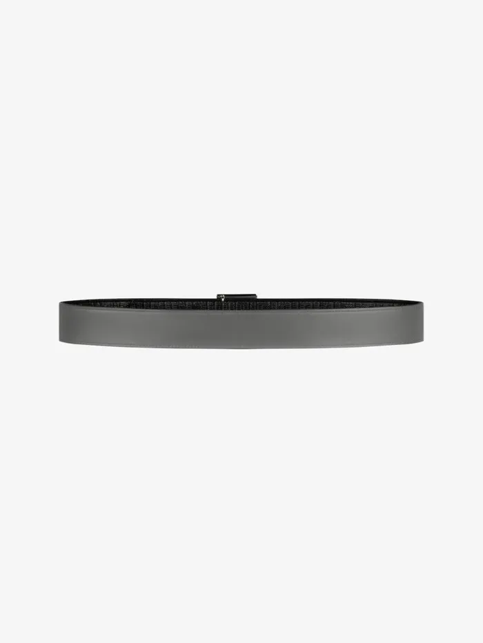 Givenchy 4G Reversible Belt In Leather And 4G Coated Canvas Quartz Grey Men Belts