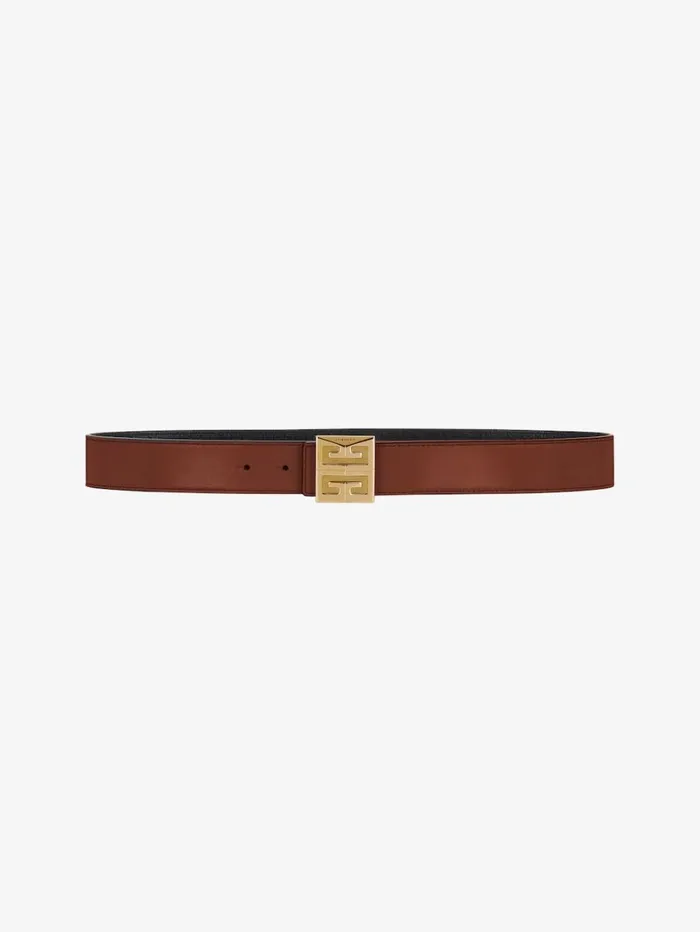 Givenchy 4G Reversible Belt In Leather Brownblack Men Belts