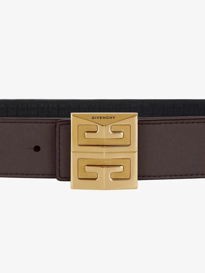 Givenchy 4G Reversible Belt In Leather Brownblack Men Belts
