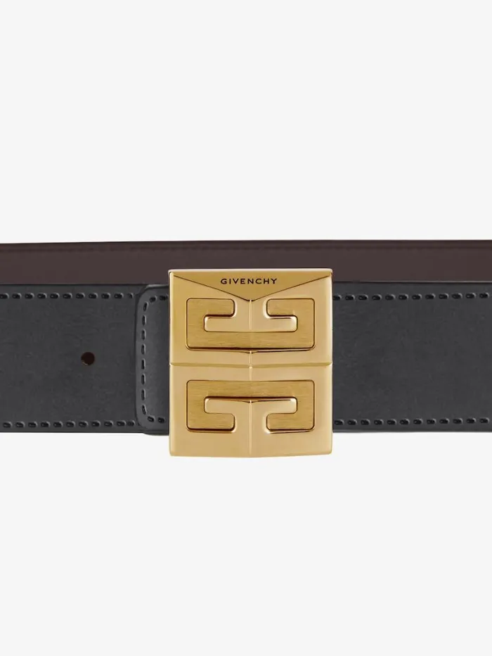 Givenchy 4G Reversible Belt In Leather Brownblack Men Belts