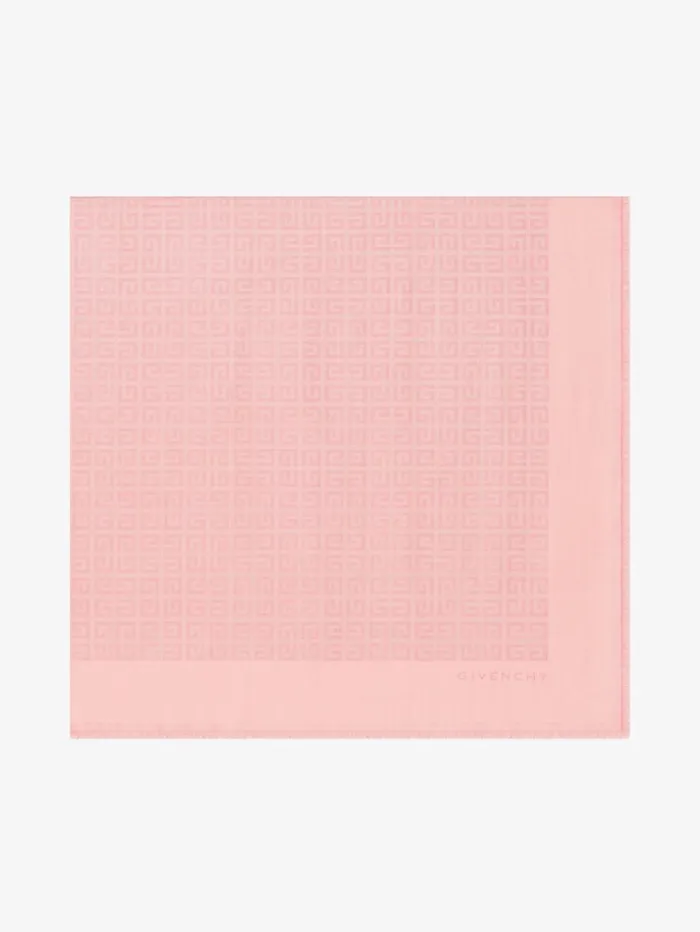 Givenchy 4G Shawl In Silk And Wool With Lurex Old Pink Women Scarves Givenchy 4G Shawl In Silk And Wool With Lurex Old Pink Women Scarves