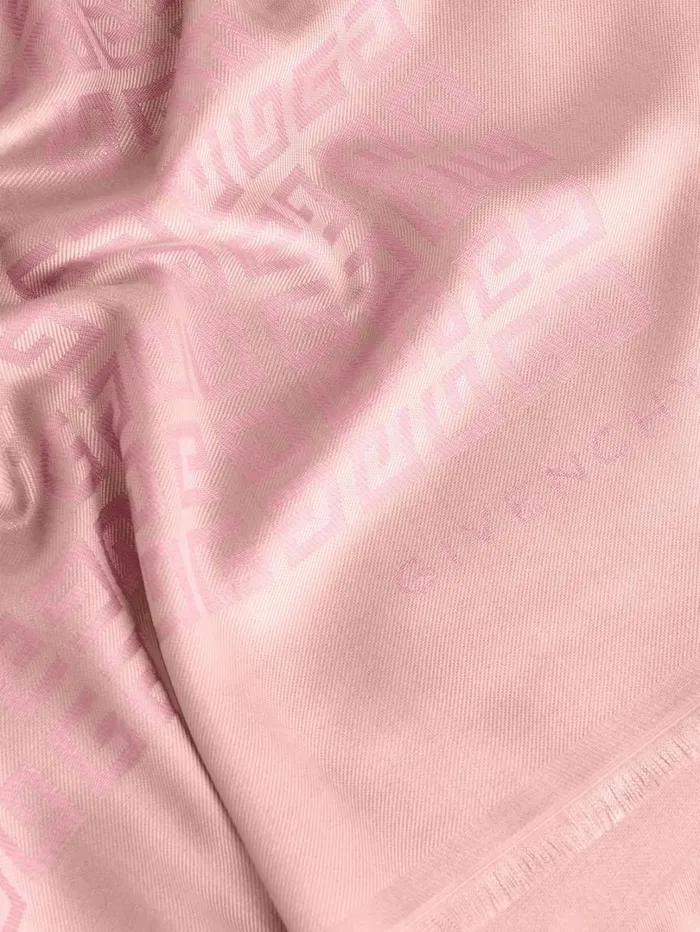 Givenchy 4G Shawl In Silk And Wool With Lurex Old Pink Women Scarves Givenchy 4G Shawl In Silk And Wool With Lurex Old Pink Women Scarves
