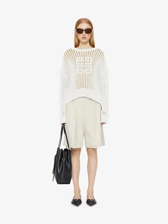 Givenchy 4G Sweater In Wool And Cashmere White Women Knitwear