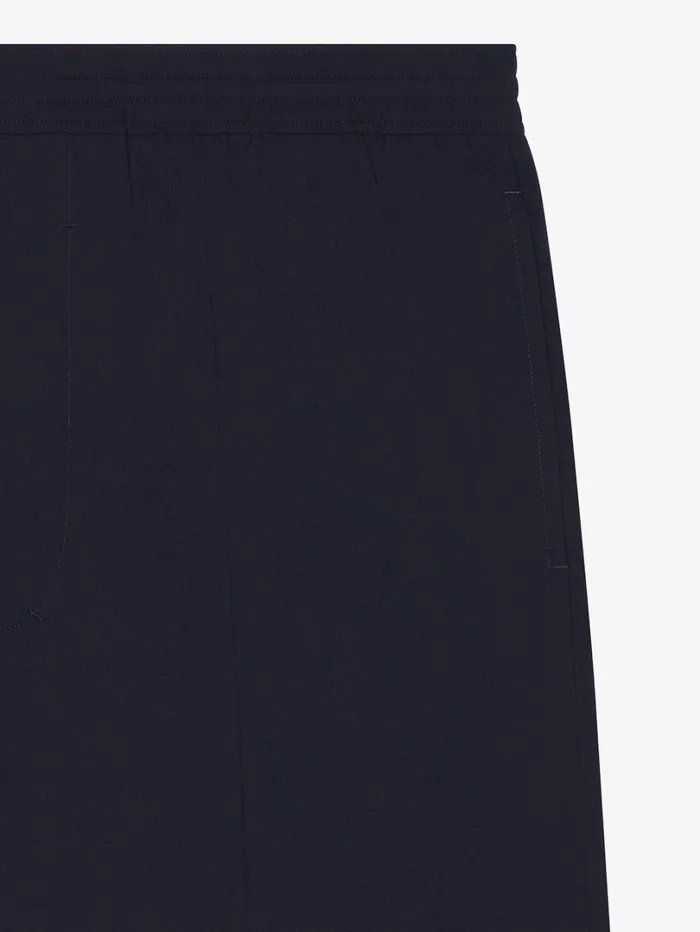 Givenchy Bermuda Shorts In Wool Poplin Night Blue Men Pants and Shorts