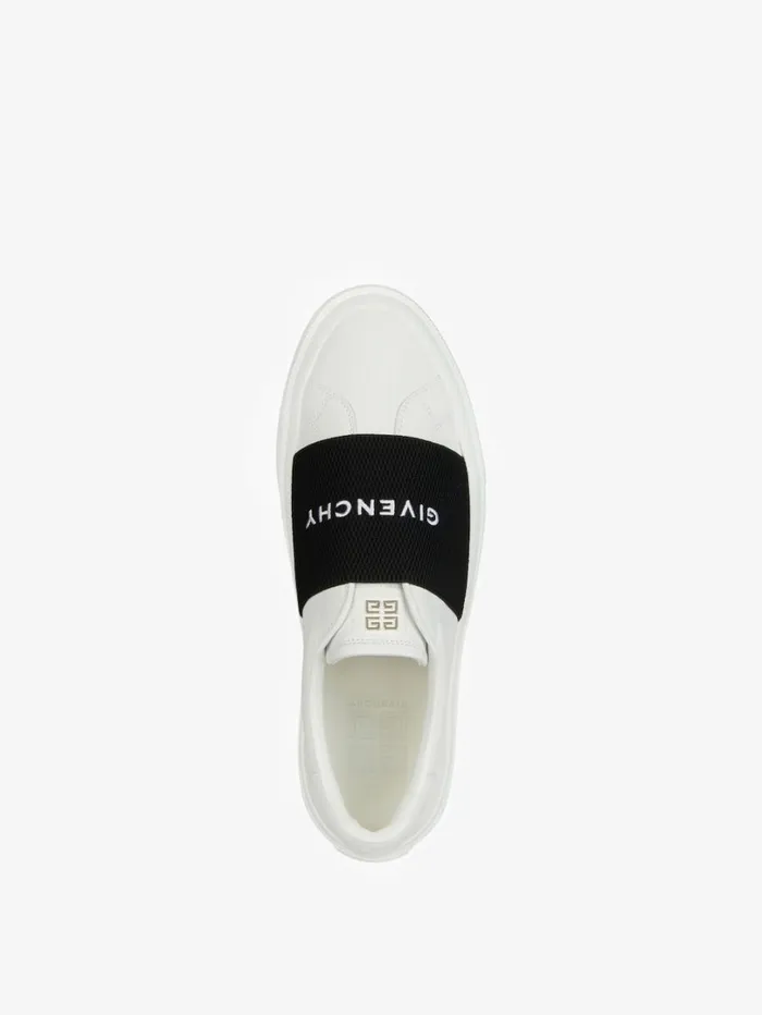 Givenchy City Sport Sneakers In Leather With GIVENCHY Strap Whiteblack Men Sneakers Givenchy City Sport Sneakers In Leather With GIVENCHY Strap Whiteblack Men Sneakers