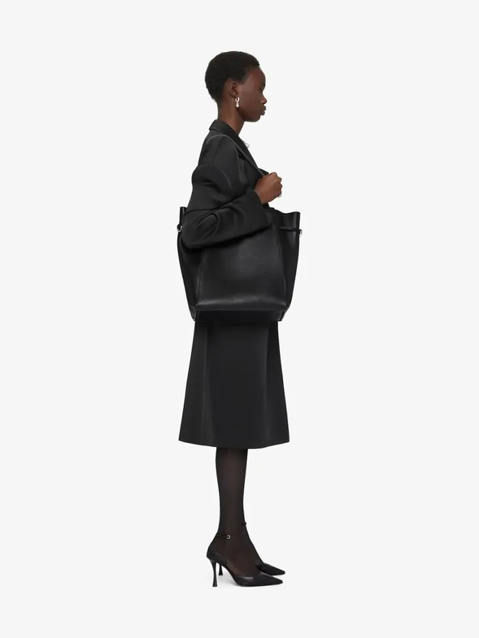 Givenchy Coat In Crepe And Satin Black Women Coats and Jackets
