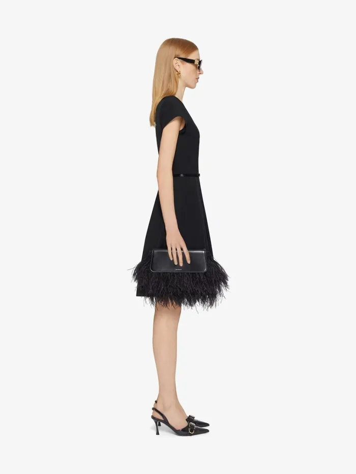 Givenchy Dress In Taffetas With 4G Bow Dtail Black Women Dresses