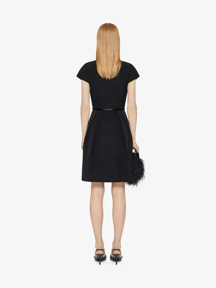 Givenchy Dress In Taffetas With 4G Bow Dtail Black Women Dresses