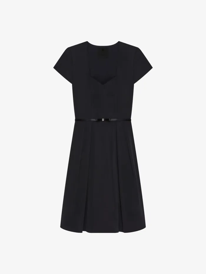 Givenchy Dress In Taffetas With 4G Bow Dtail Black Women Dresses