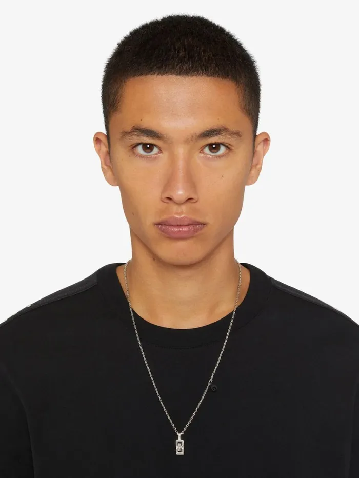 Givenchy G Cube Pendant Necklace In Metal Blacksilvery WomenMen Jewelry Givenchy G Cube Pendant Necklace In Metal Blacksilvery WomenMen Jewelry
