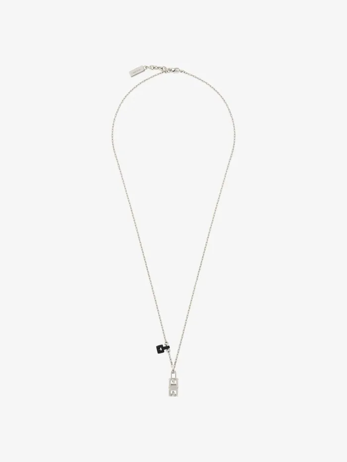 Givenchy G Cube Pendant Necklace In Metal Blacksilvery WomenMen Jewelry Givenchy G Cube Pendant Necklace In Metal Blacksilvery WomenMen Jewelry
