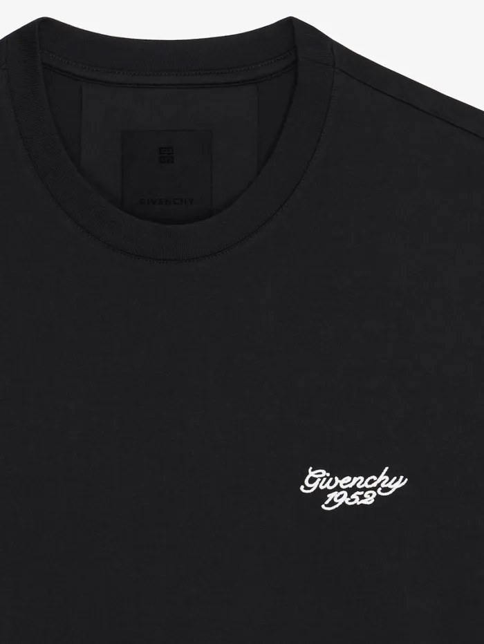Givenchy GIVENCHY 1952 Slim Fit Tshirt In Cotton Black Men TShirts