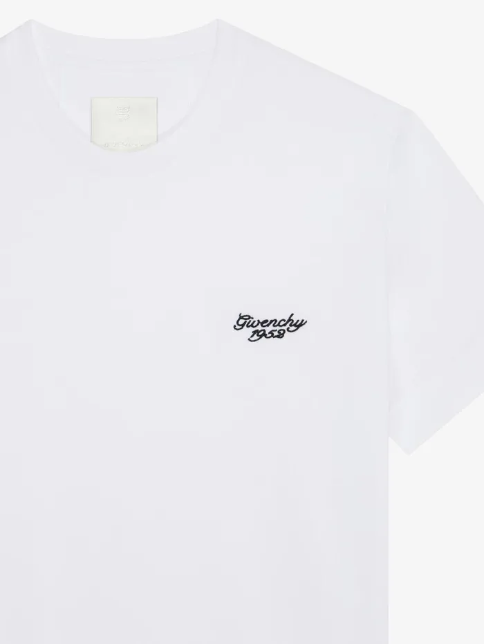 Givenchy GIVENCHY 1952 Slim Fit Tshirt In Cotton White Men TShirts