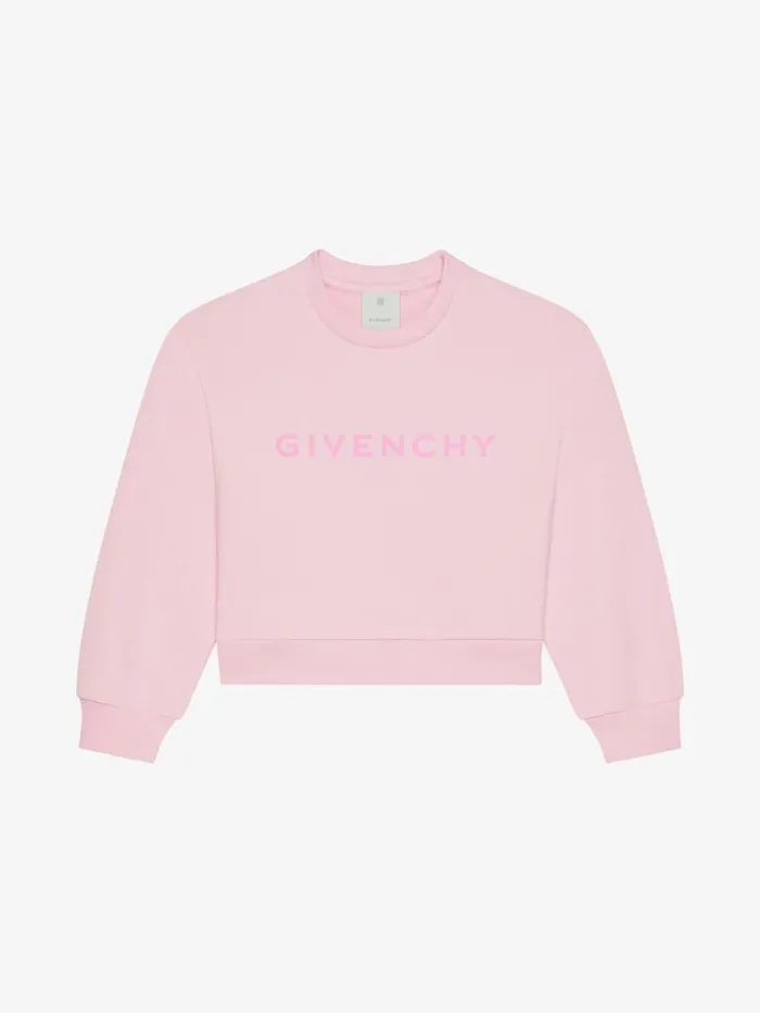 Givenchy GIVENCHY Archetype Cropped Sweatshirt In Fleece Light Pink Women Baby 1 Month To 3 Years