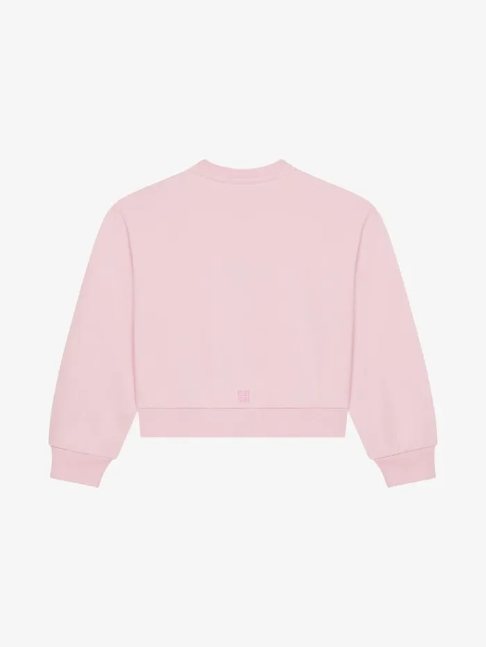 Givenchy GIVENCHY Archetype Cropped Sweatshirt In Fleece Light Pink Women Baby 1 Month To 3 Years