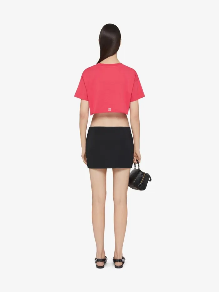 Givenchy GIVENCHY Archetype Cropped Tshirt In Cotton Raspberry Women TShirts