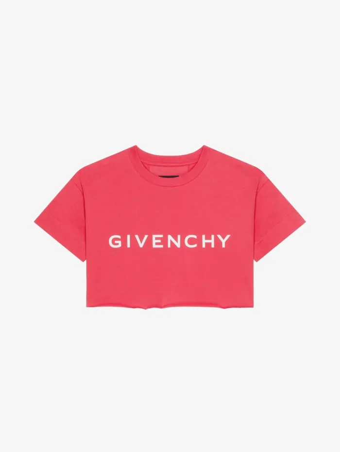 Givenchy GIVENCHY Archetype Cropped Tshirt In Cotton Raspberry Women TShirts