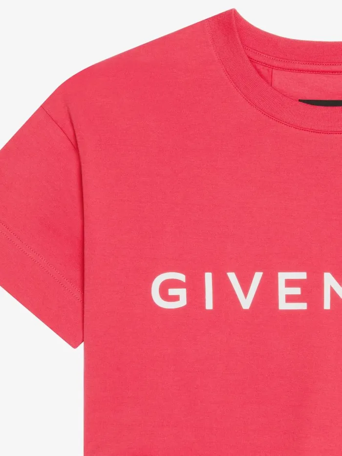 Givenchy GIVENCHY Archetype Cropped Tshirt In Cotton Raspberry Women TShirts