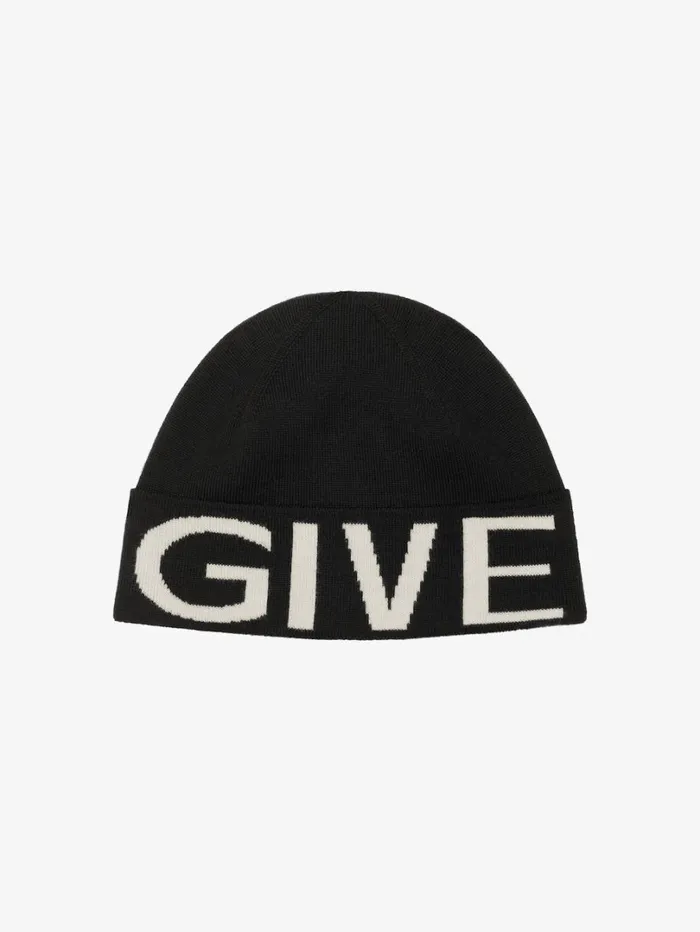 Givenchy GIVENCHY Beanie In Wool Black Men Beanies and Caps