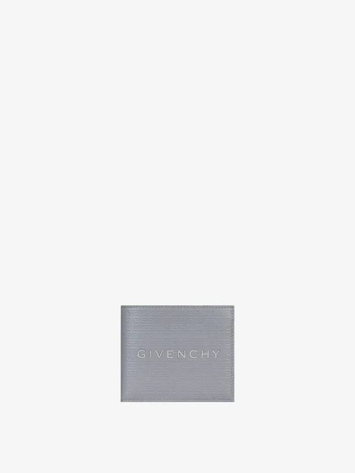 Givenchy GIVENCHY Wallet In 4G Micro Leather Light Grey Men Wallets and Card Holders Givenchy GIVENCHY Wallet In 4G Micro Leather Light Grey Men Wallets and Card Holders