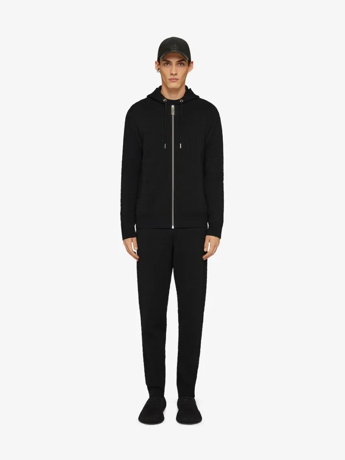 Givenchy Hoodie In 4G Jacquard Black Men Sweatshirts and Hoodies
