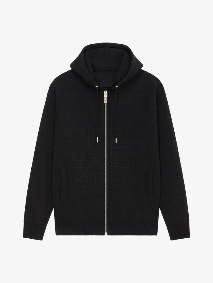 Givenchy Hoodie In 4G Jacquard Black Men Sweatshirts and Hoodies