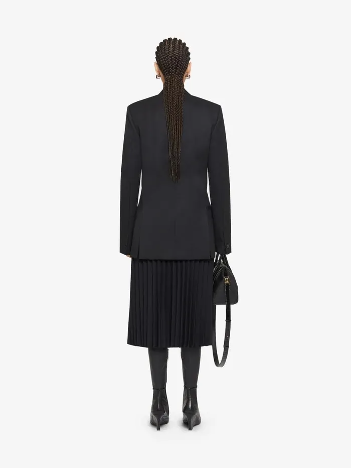 Givenchy Jacket In Wool And Mohair With Satin Collar Black Women Coats and Jackets