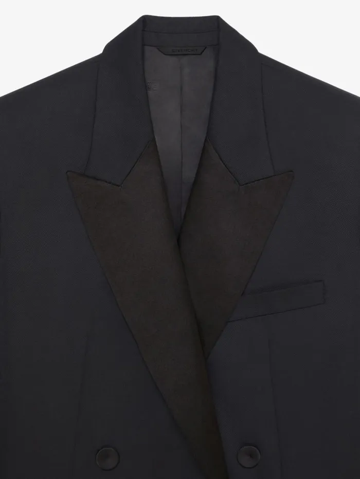 Givenchy Jacket In Wool And Mohair With Satin Collar Black Women Coats and Jackets