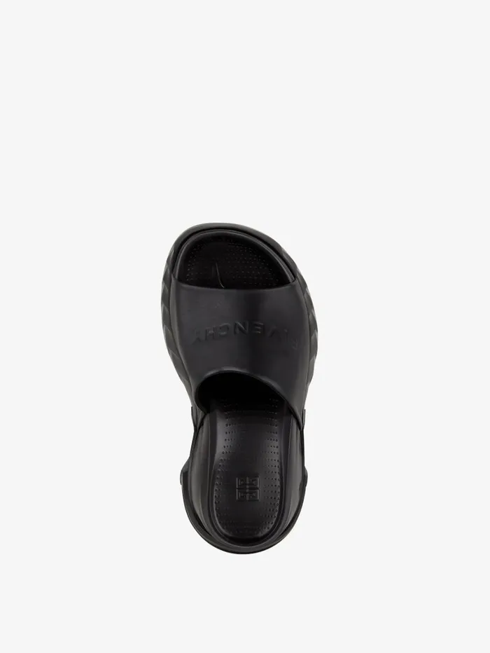 Givenchy Marshmallow Wedge Sandals In Leather Black Women Slides and Sandals Givenchy Marshmallow Wedge Sandals In Leather Black Women Slides and Sandals