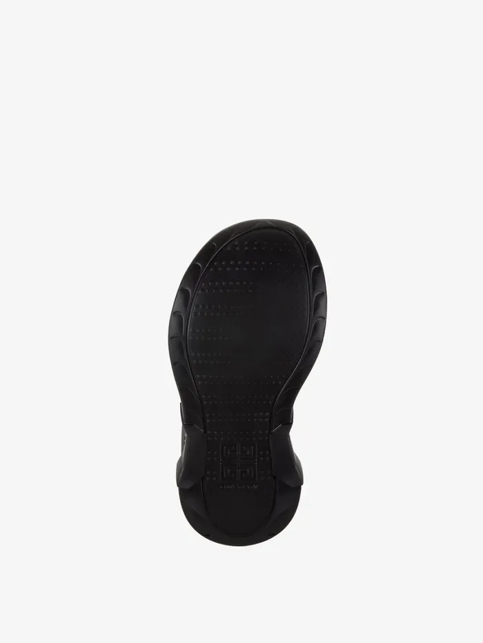 Givenchy Marshmallow Wedge Sandals In Leather Black Women Slides and Sandals Givenchy Marshmallow Wedge Sandals In Leather Black Women Slides and Sandals
