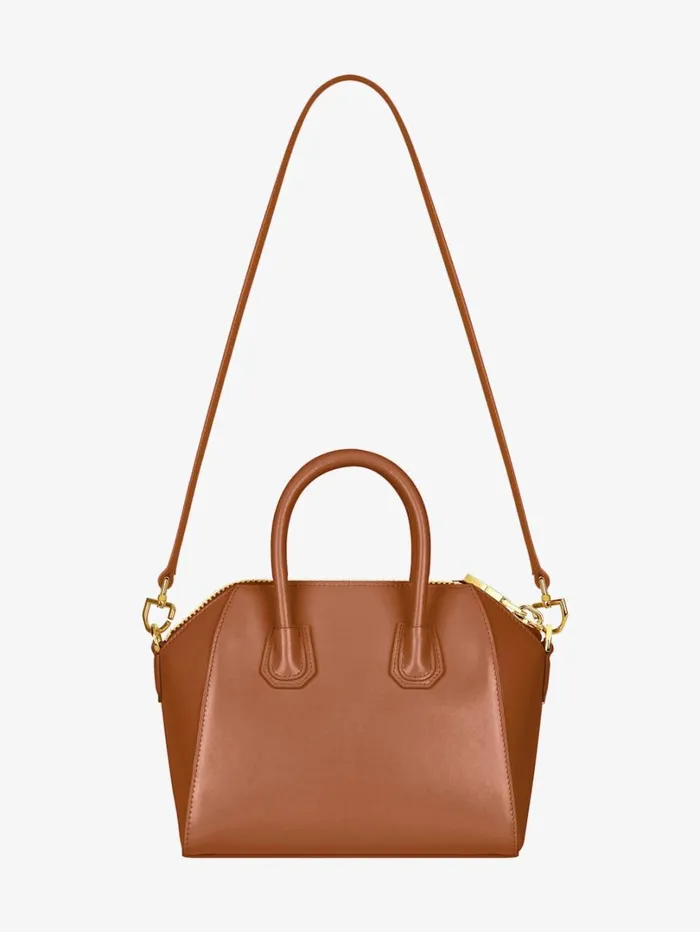 Givenchy Mini Antigona Bag In Box Leather Tan Women Crossbody Bags Givenchy Mini Antigona Bag In Box Leather Tan Women Crossbody Bags