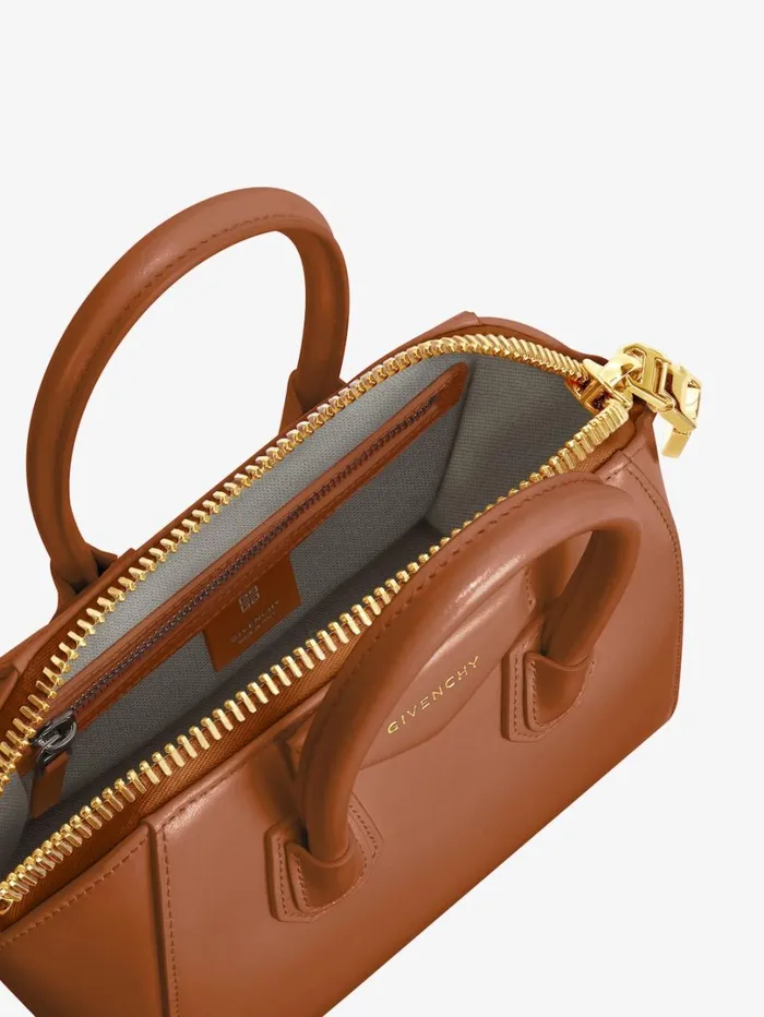 Givenchy Mini Antigona Bag In Box Leather Tan Women Crossbody Bags Givenchy Mini Antigona Bag In Box Leather Tan Women Crossbody Bags