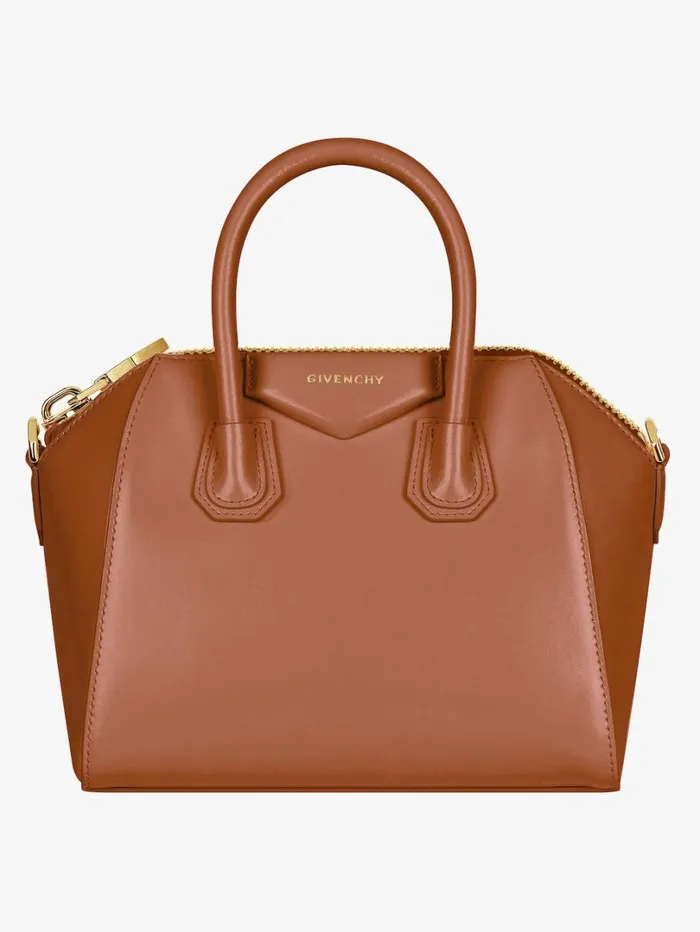 Givenchy Mini Antigona Bag In Box Leather Tan Women Crossbody Bags Givenchy Mini Antigona Bag In Box Leather Tan Women Crossbody Bags