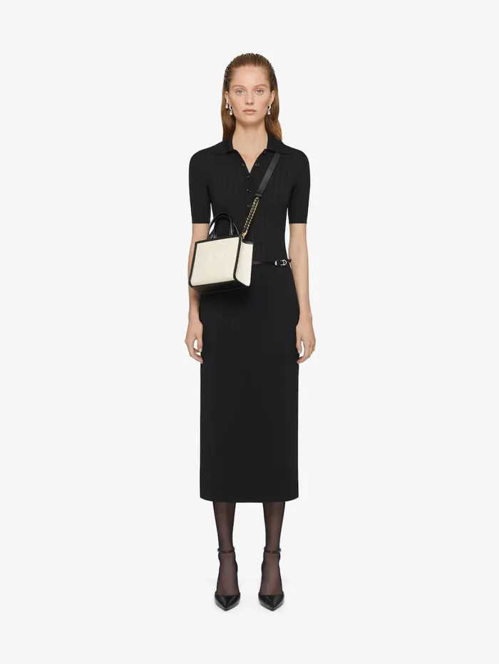 Givenchy Mini GTote Shopping Bag In Canvas And Leather Natural Beige Women Crossbody Bags Givenchy Mini GTote Shopping Bag In Canvas And Leather Natural Beige Women Crossbody Bags
