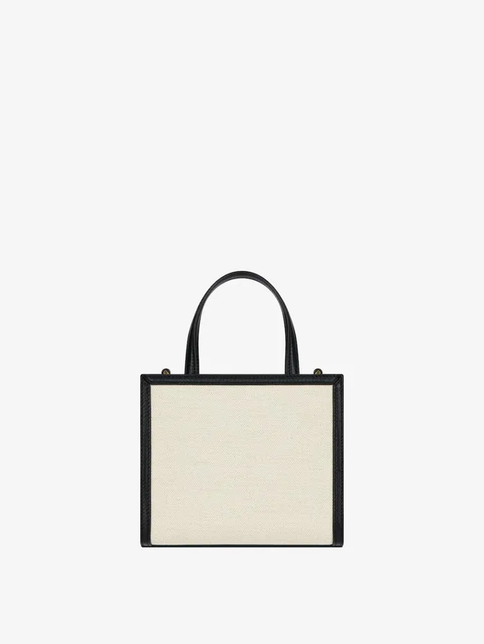 Givenchy Mini GTote Shopping Bag In Canvas And Leather Natural Beige Women Crossbody Bags Givenchy Mini GTote Shopping Bag In Canvas And Leather Natural Beige Women Crossbody Bags