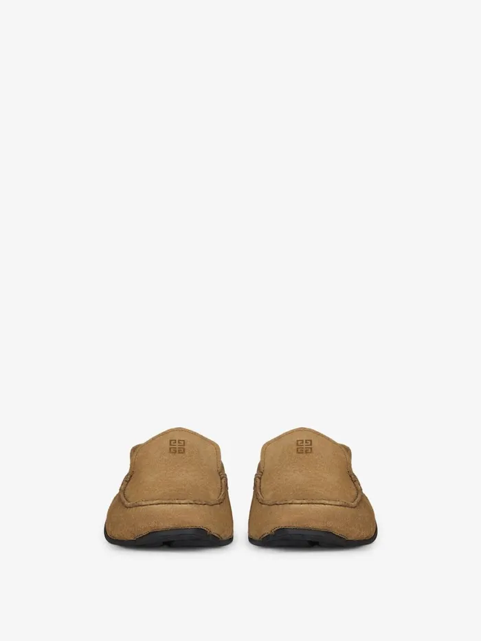 Givenchy Mr G Driver Loafers In Suede Light Brown Men Boots and Loafers Givenchy Mr G Driver Loafers In Suede Light Brown Men Boots and Loafers