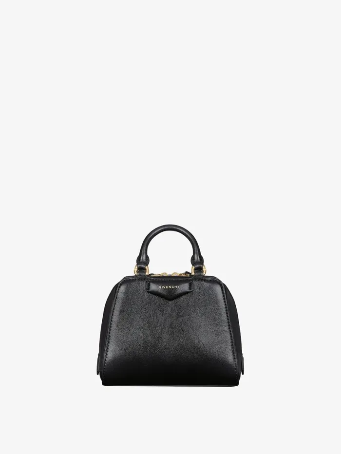 Givenchy Nano Antigona Cube Bag In Leather Black Women Crossbody Bags
