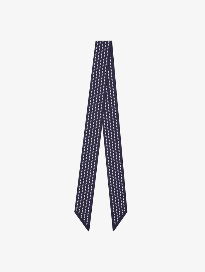 Givenchy Polka Dots Bandeau In Silk Navywhite Women Scarves