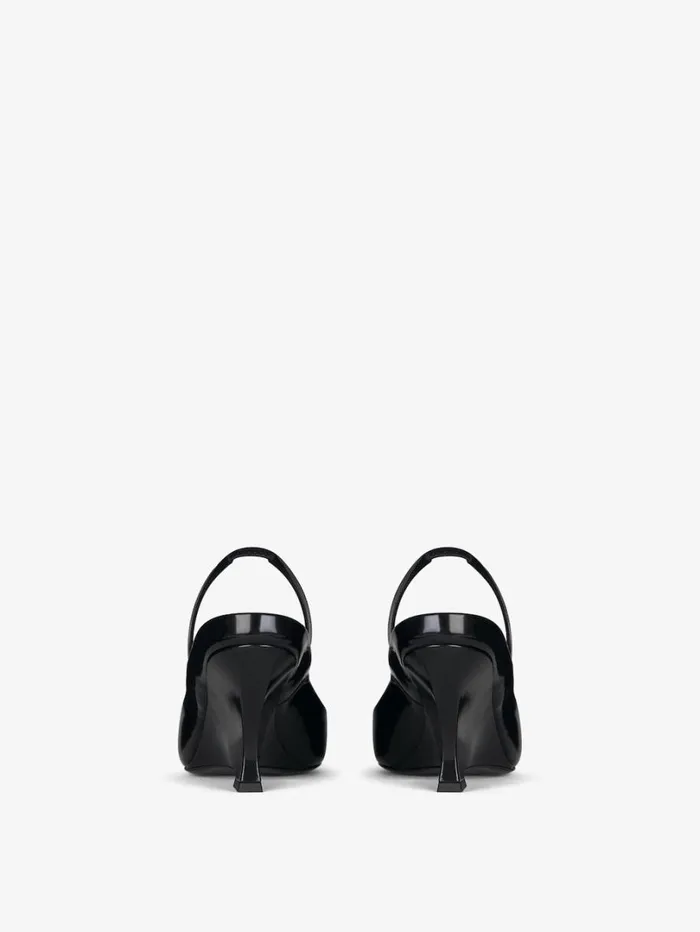 Givenchy Raven Slingbacks In Leather Whiteblack Women Heels Givenchy Raven Slingbacks In Leather Whiteblack Women Heels