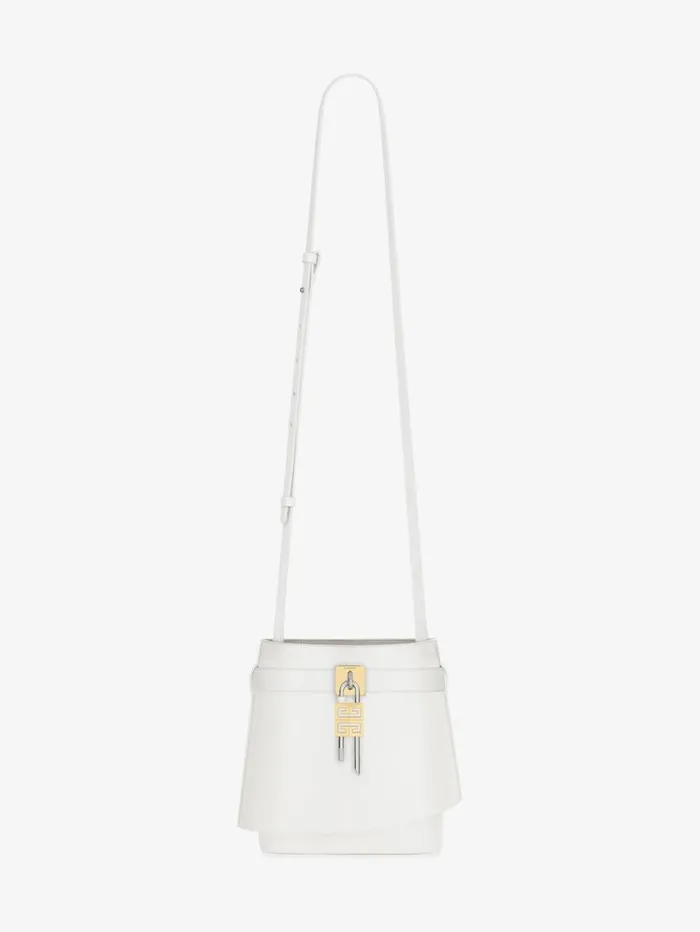 Givenchy Shark Lock Bucket Bag In Box Leather Ivory Women Crossbody Bags Givenchy Shark Lock Bucket Bag In Box Leather Ivory Women Crossbody Bags