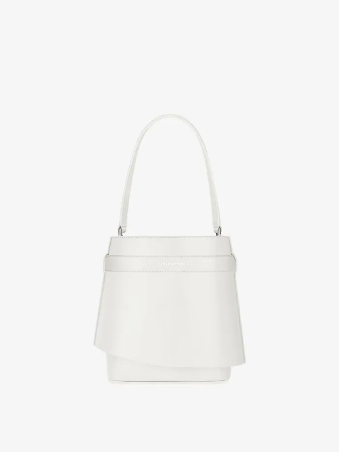 Givenchy Shark Lock Bucket Bag In Box Leather Ivory Women Crossbody Bags Givenchy Shark Lock Bucket Bag In Box Leather Ivory Women Crossbody Bags