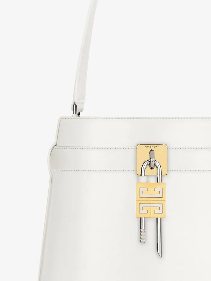 Givenchy Shark Lock Bucket Bag In Box Leather Ivory Women Crossbody Bags Givenchy Shark Lock Bucket Bag In Box Leather Ivory Women Crossbody Bags
