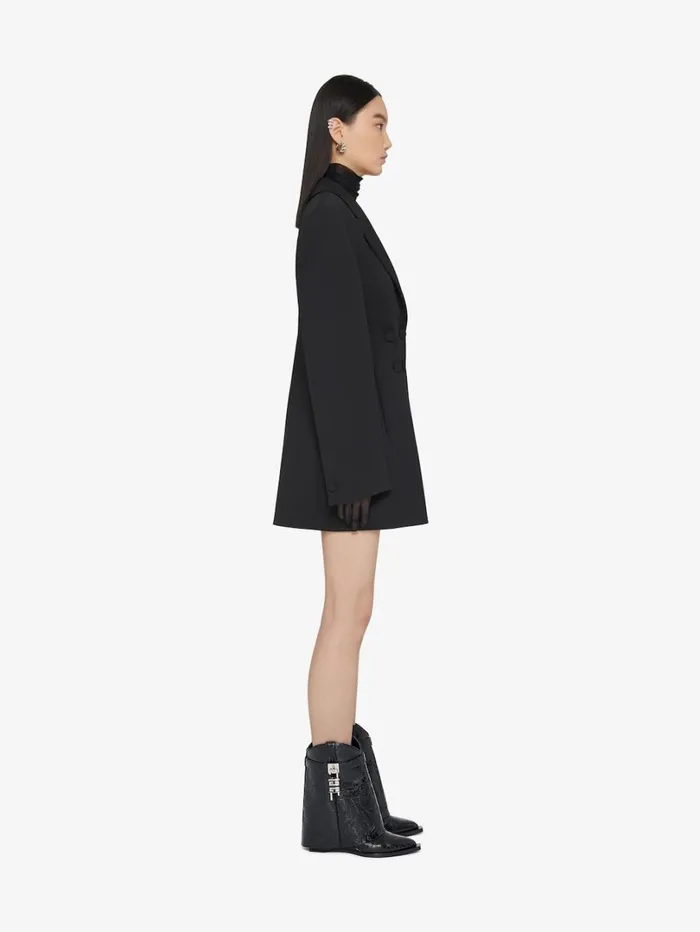 Givenchy Shark Lock Cowboy Ankle Boots In Western Leather Black Women Shark Lock Givenchy Shark Lock Cowboy Ankle Boots In Western Leather Black Women Shark Lock