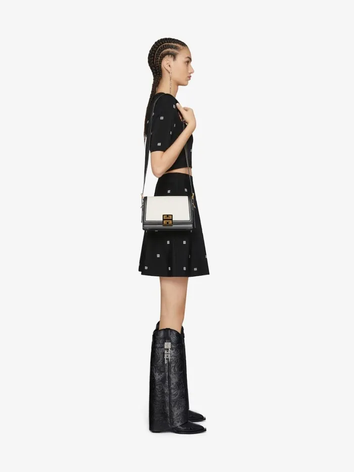 Givenchy Shark Lock Cowboy Boots In Leather With Western Pattern Black Women Shark Lock Givenchy Shark Lock Cowboy Boots In Leather With Western Pattern Black Women Shark Lock