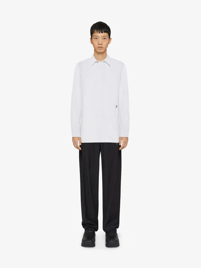 Givenchy Shirt In Poplin Whiteblack Men Shirts