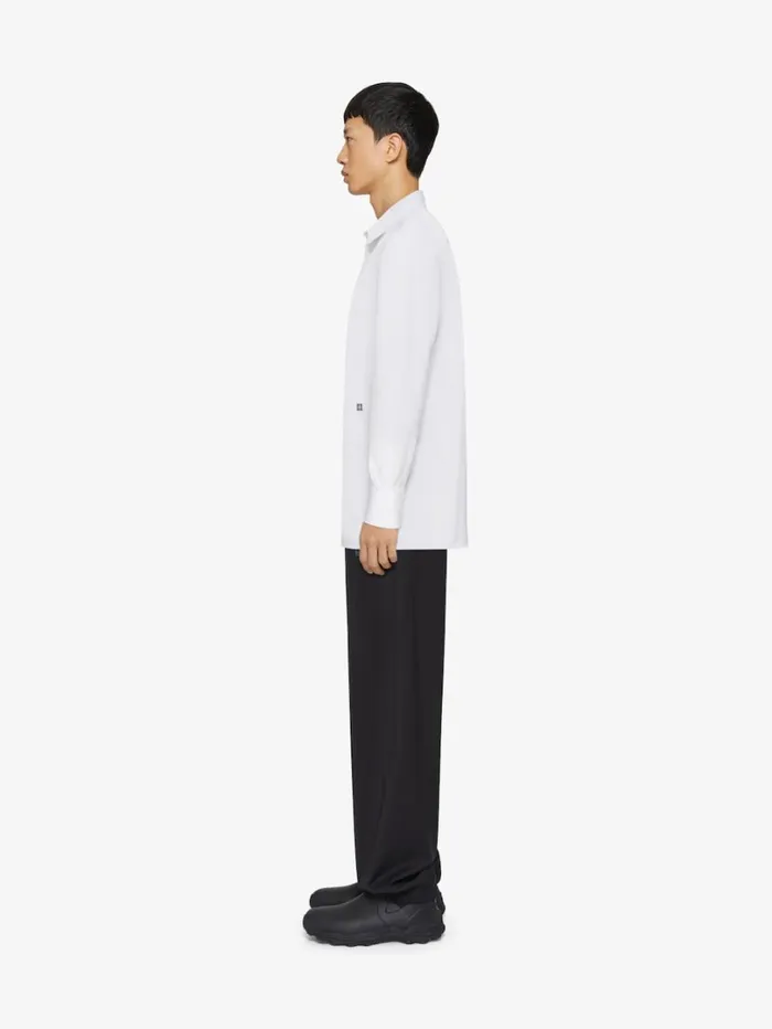 Givenchy Shirt In Poplin Whiteblack Men Shirts