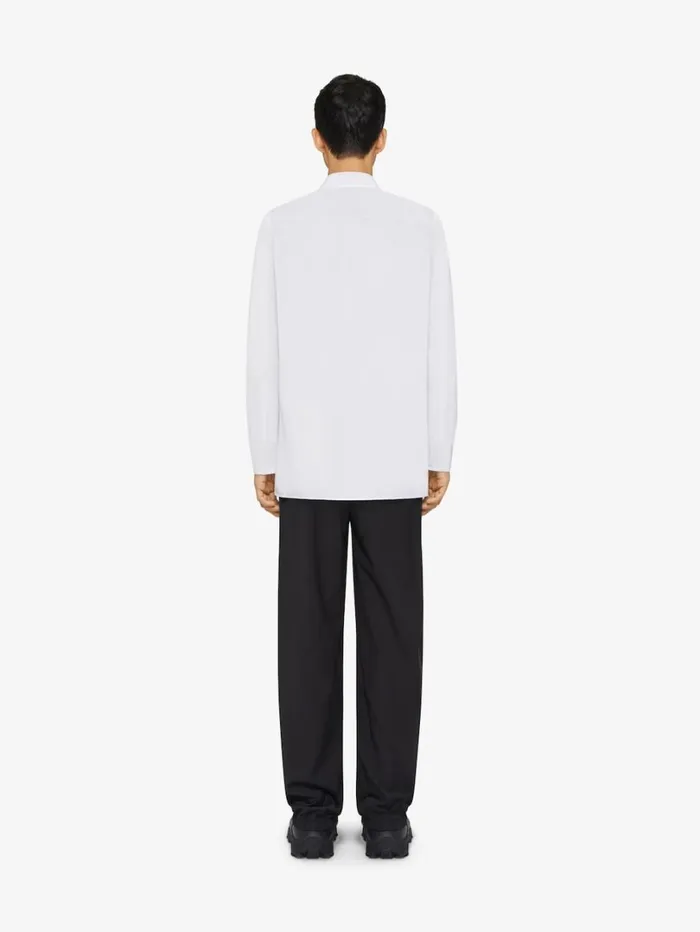 Givenchy Shirt In Poplin Whiteblack Men Shirts